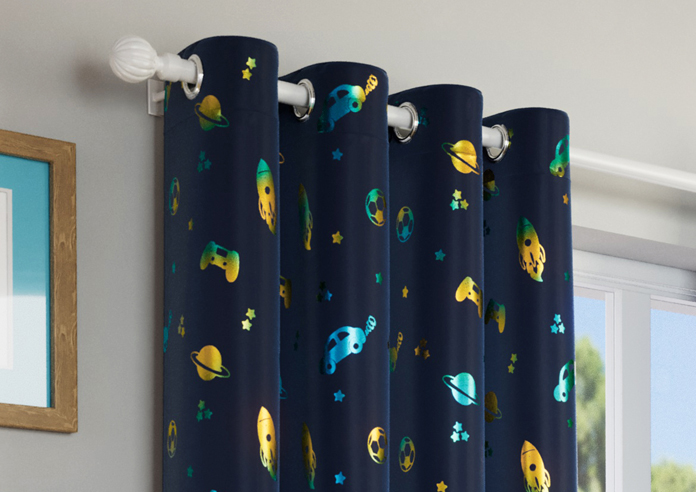 Infinity Eyelet, Blue - Ready Made Curtains - Image 9